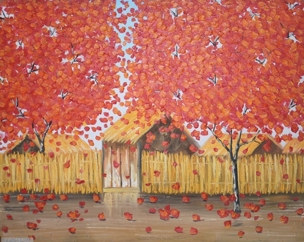 Tranh Sơn Dầu Mùa Lá Đỏ